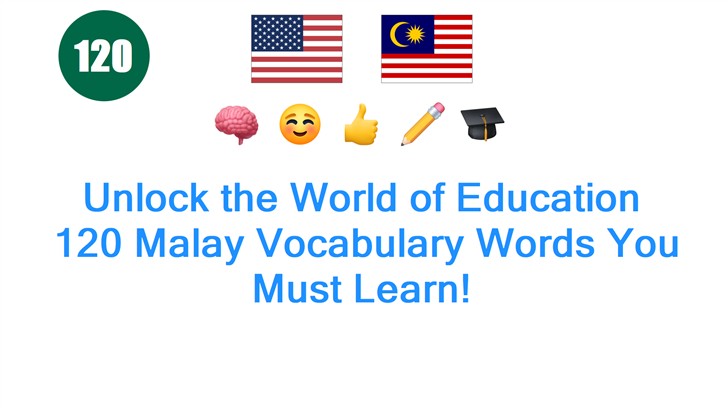 Unlock the World of Education: 120 Malay Vocabulary Words You Must Learn!